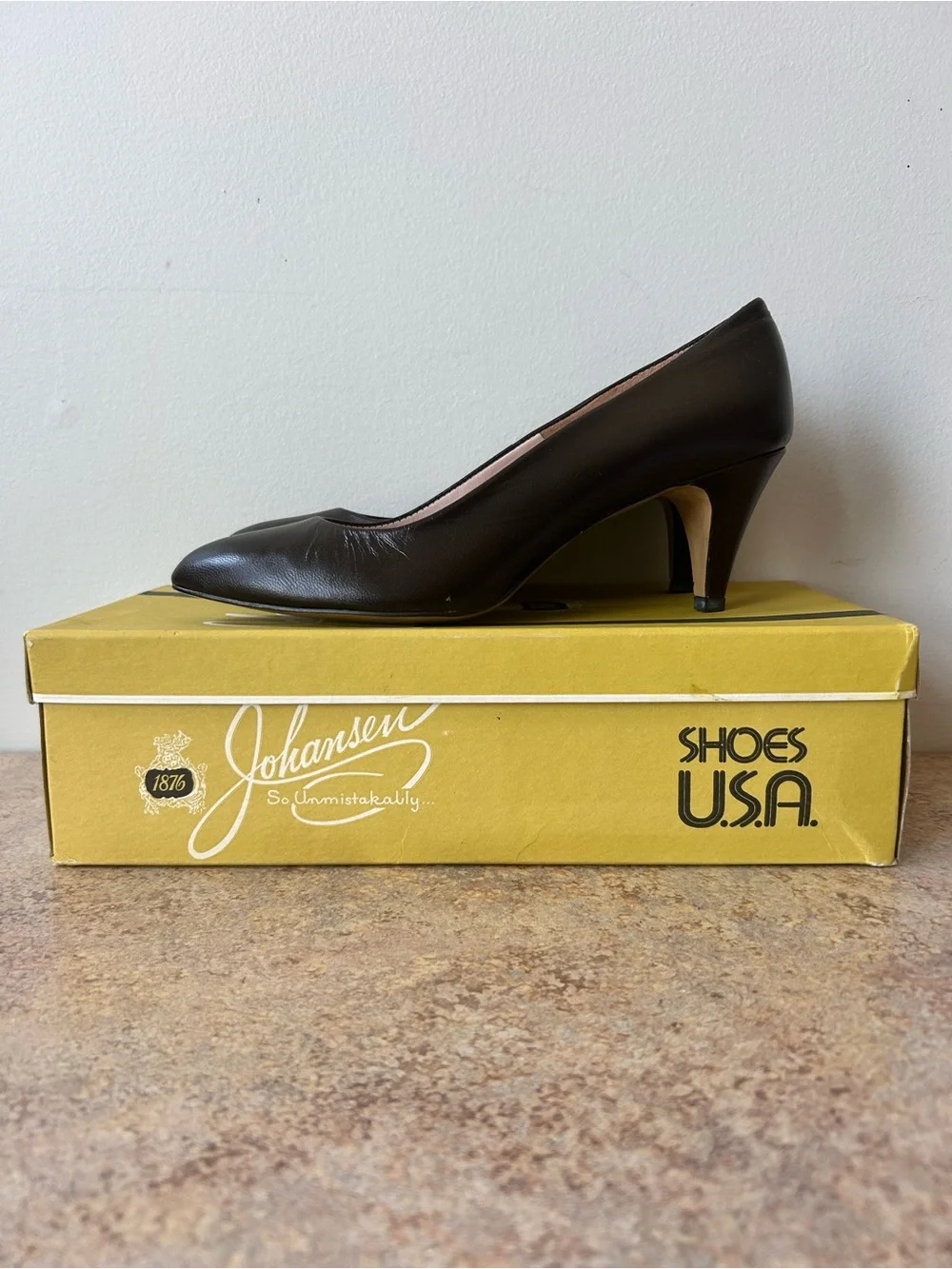 Vintage Johansen Deep Brown Leather Heels Customized for Ray Ehinger size 9N